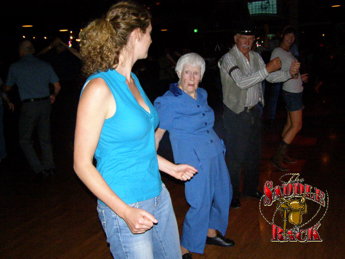 Grandma Mary at the Saddle Rack