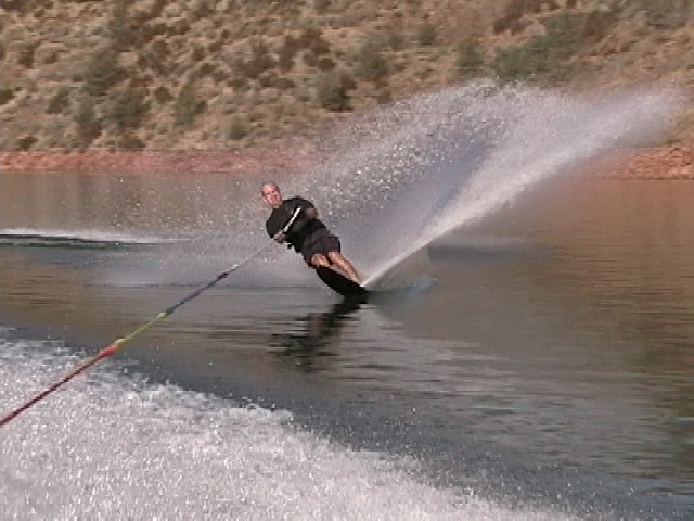 Stuart Palmer waterskiing