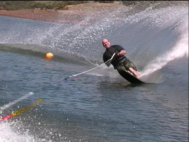 Stuart Palmer waterskiing