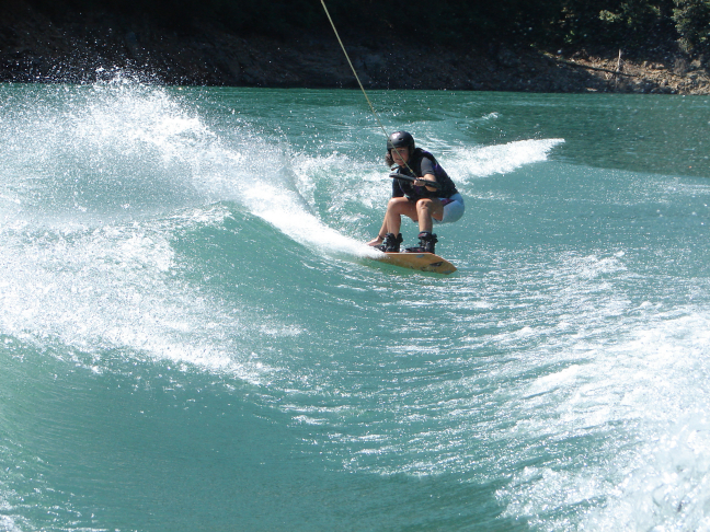 Susie carving the wake